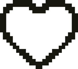 Fototapeta premium Pixel paper heart on background. Cut romantic concept, top view. Valentines, Mother day