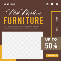 Furniture sale banner Social media post template