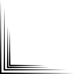 black line corner, border, frame decoration	