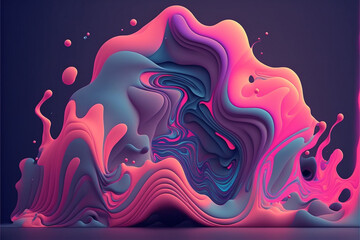 colorful abstract smoke wavy fluid background
