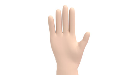 Counting with fingers five 3d render - 557718801