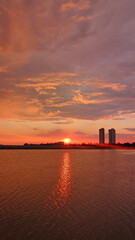 Fototapeta na wymiar Sunset at Pantai Klebang Melaka Malaysia