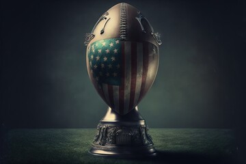 Super bowl American football trophy