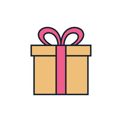 Gift Box Icon Vector Template