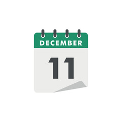 December Calendar Icon Vector Template