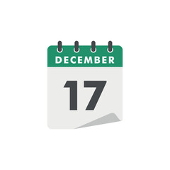 December Calendar Icon Vector Template