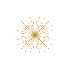 Obraz premium Abstract Sunburst Decoration Mandala Vector Logo Template