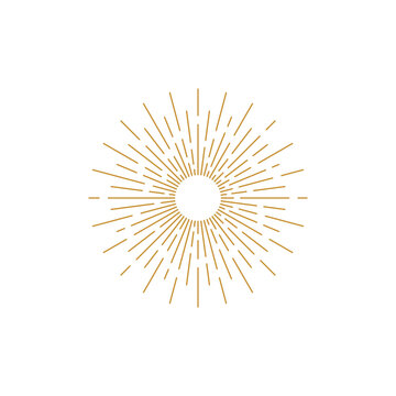 Abstract Sunburst Decoration Mandala Vector Logo Template