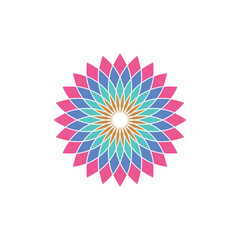 Obraz premium Abstract Flower Decoration Mandala Vector Logo Template