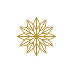 Abstract Flower Decoration Mandala Vector Logo Template