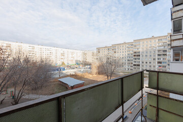Fototapeta premium interior decoration of the interior of the balcony of a residential apartment. view from the balcony.