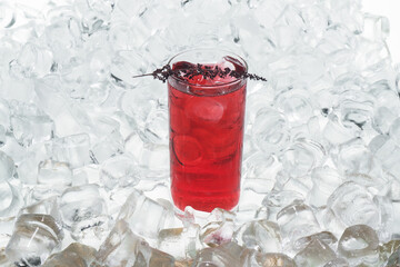 Red alcoholic cocktail for the menu bar or restaurant