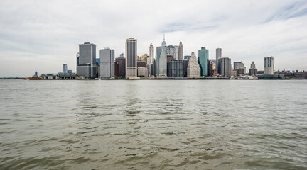 Fototapeta premium City scape of Manhattan from afar