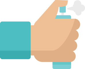 Disinfection air hand spray icon. Flat illustration of Disinfection air hand spray vector icon for web design isolated