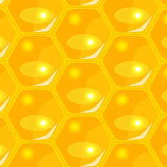 Honeycomb illustration. Honey rescue.