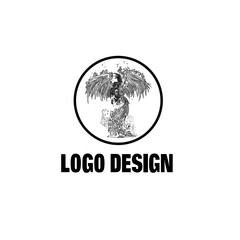 Logo Design With Cute Animal Art Line Concept