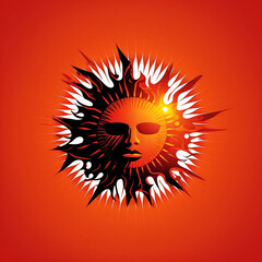 vector Illustration of the sun - generative AI