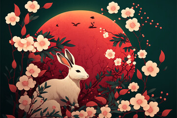 Fototapeta na wymiar Chinese New Year 2023 & Year of the Rabbit #8