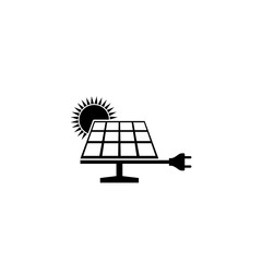 Solar panel station icon isolated on white background