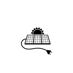 Solar panel station icon isolated on white background