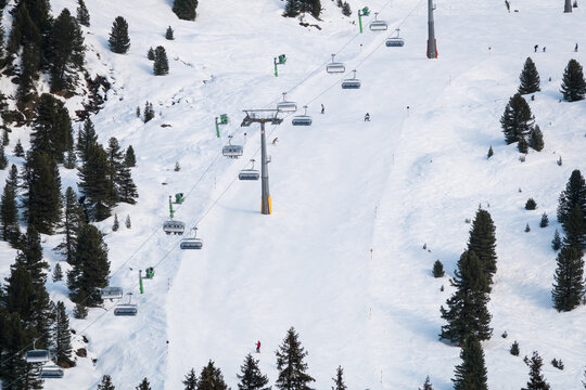 Slopes in Zell am Ziller resort, Austria, Alps