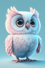 owl with a heart