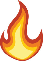 Fire flame red icon. Flat illustration of Fire flame red vector icon for web design isolated