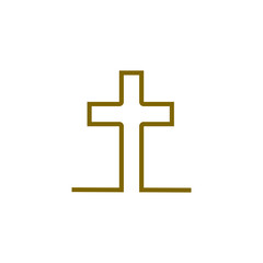 Obraz premium Symbol christianity and shape christian sign