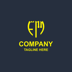 creative fm monogram logo design