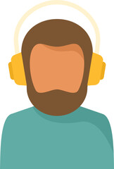 Podcast speaker icon. Flat illustration of Podcast speaker vector icon for web design isolated