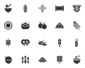 set of chinese new year icons