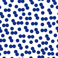 Blueberries seamless pattern, blue berries without leaves on a white background
