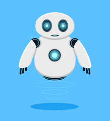 Robot character. Cute Cartoon character in flat minimalistic style. Vector illustration concept