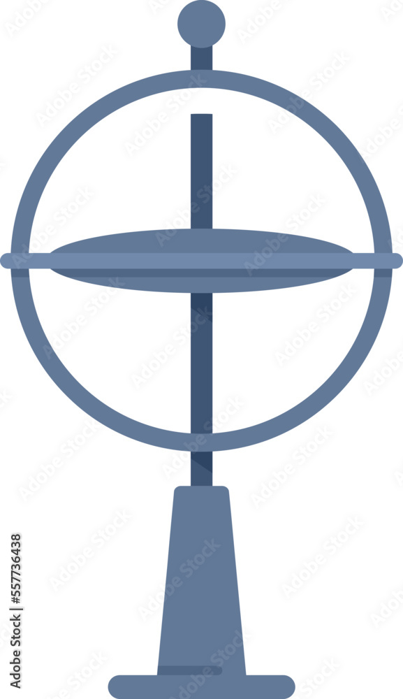 Aufkleber gyroscope model icon flat vector. accelerometer sensor. phone mobile momentum isolated