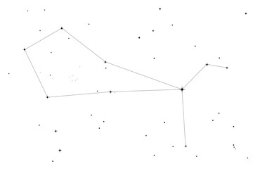 Simple astronomical illustration of the constellation Bootes (the Herdsman). Transparent PNG design element for websites, print and other graphics. © Irwin Seidman