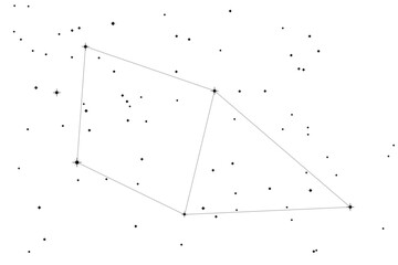 Simple astronomical illustration of the constellation Cepheus (King of Ethiopia). Transparent PNG design element for websites, print and other graphics.