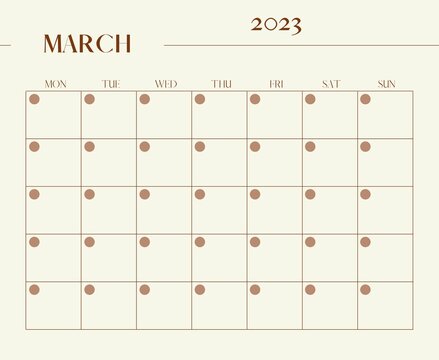 Monthly 2023 Planner Printable Vintage Aesthetic Calendar