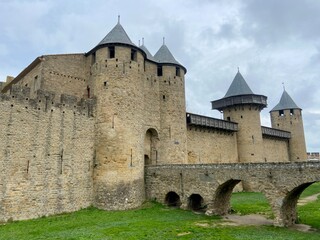 Fototapeta na wymiar fortified town of carcassonne 