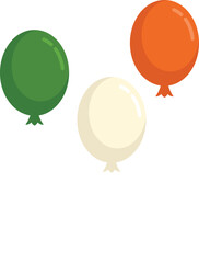 Ireland balloons icon flat vector. Green irish balloon. Lucky balloons isolated