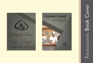 Restaurant cover page design flyer SVG