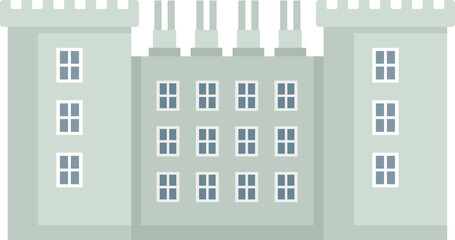 Dublin street building icon flat vector. Ireland city building. Cityscape landmark isolated