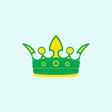 easter egg in a crown design template with a sky background