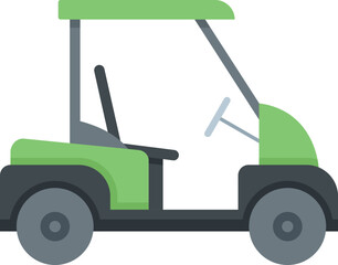 Golf cart electric icon. Flat illustration of Golf cart electric vector icon for web design isolated