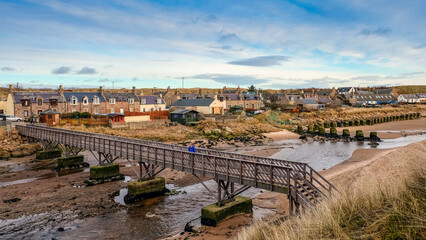 Bridge across the Water of Cruden with the town beyond