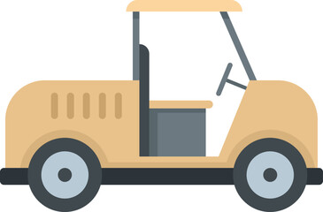 Golf cart machine icon. Flat illustration of Golf cart machine vector icon for web design isolated