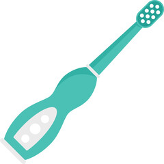 Electric toothbrush teeth icon. Flat illustration of Electric toothbrush teeth vector icon for web design isolated