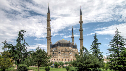 Fototapeta na wymiar Edirne, Turkey - December 2022: Selimiye Mosque is an important example of Ottoman architecture, considered as one of the masterpieces of the Ottoman architect Mimar Sinan.