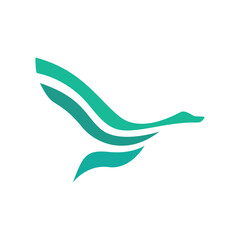 modern and simple technology bird logo design