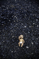 Doll thrown in the trash