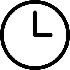 Clock line icon vector , time symbol. 